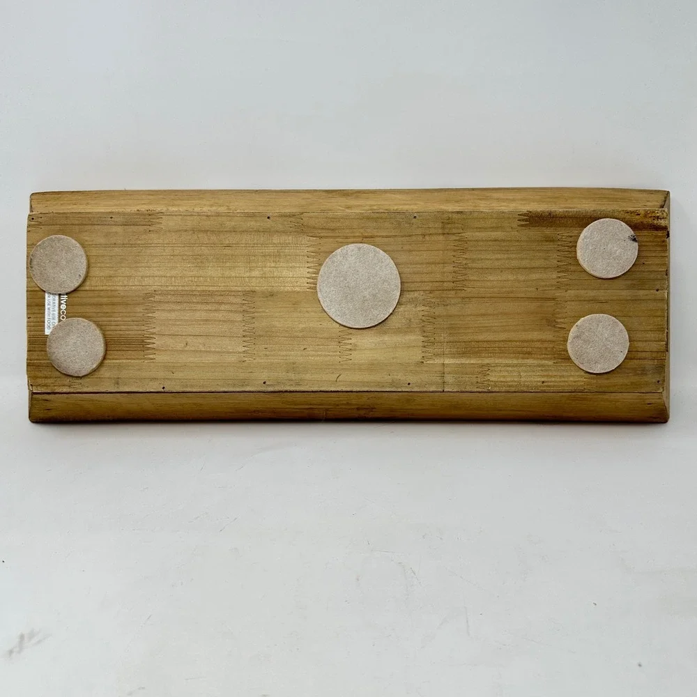 Rustic Reclaimed Wood Decorative Dough Bowl Tray Handles 20